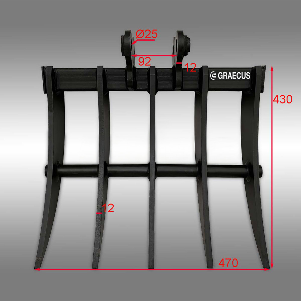 EB35RAKE | Graecus | Τσουγκράνα για εκσκαφέα EB35
